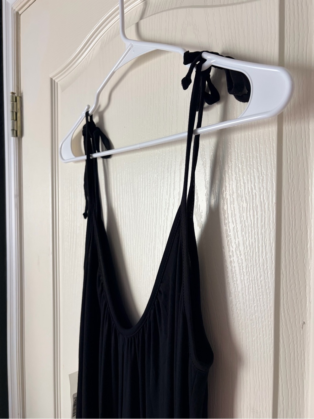NWT Mono B Black Adjustable Tie Shoulder Maxi Style Jumpsuit, Large - Picture 5 of 13